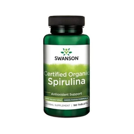 Swanson Spirulina alga (Minősített Organikus) 500 mg / 180 tabletta